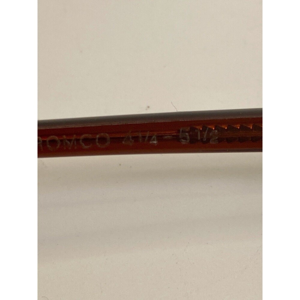 Vintage Romco 4 1/4 5 1/2 Brown Eyeglasses Frames Only - Picture 5 of 7